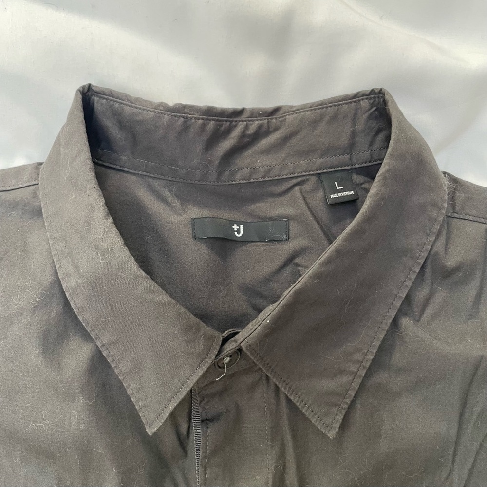 Uniqlo +J Dark Grey Oversized Shirt Blouson size L - Picture 3 of 6